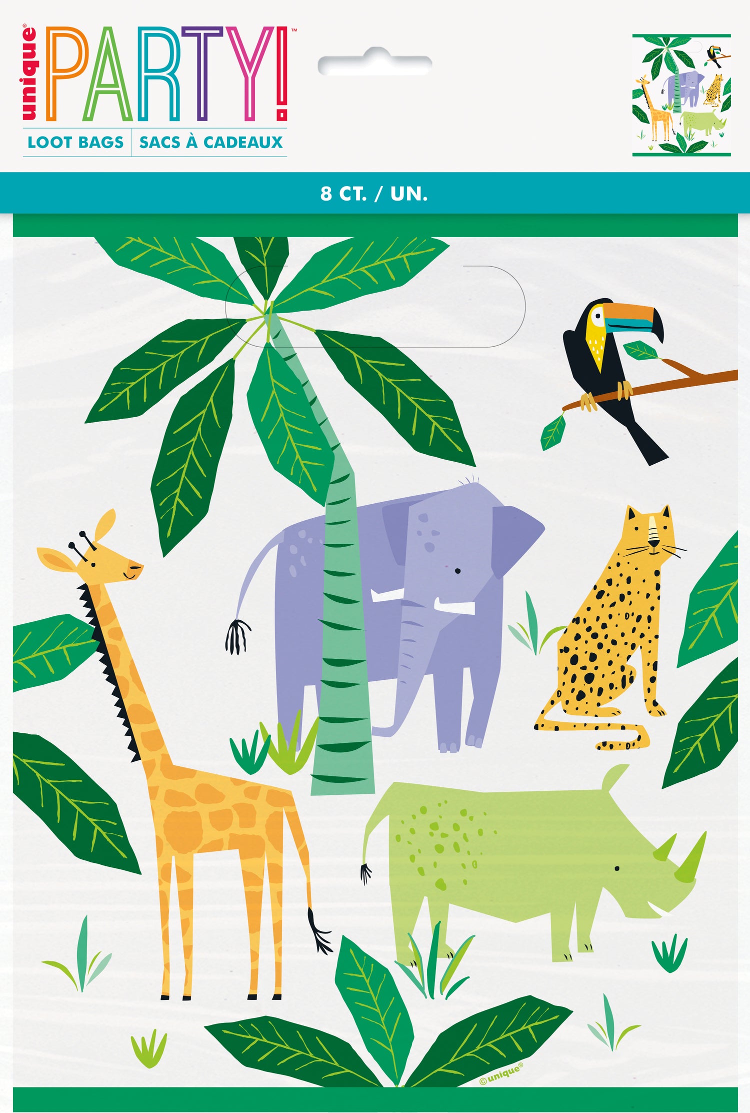 Animal Safari Loot Bags, 8ct - Image 2