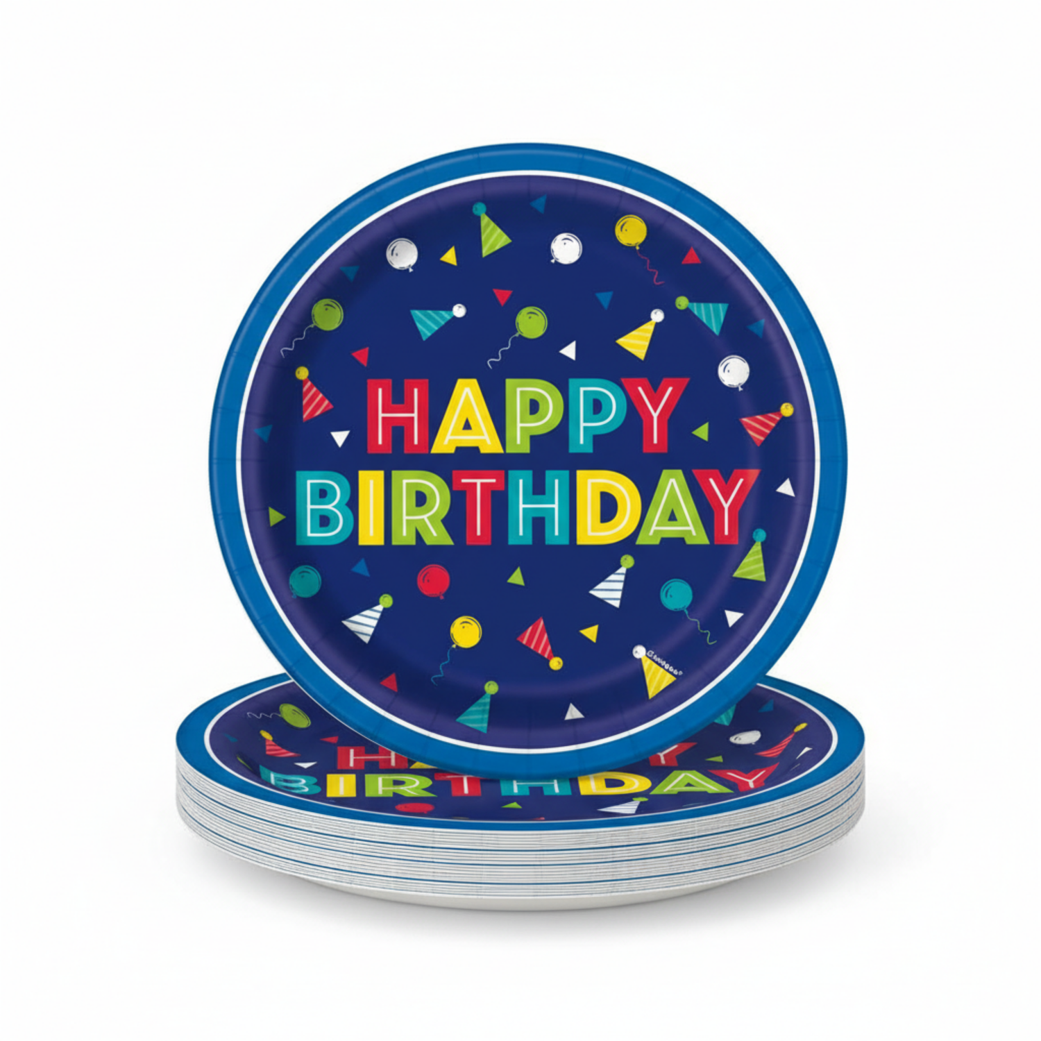 Peppy Birthday Round 7" Dessert Plates, 8ct