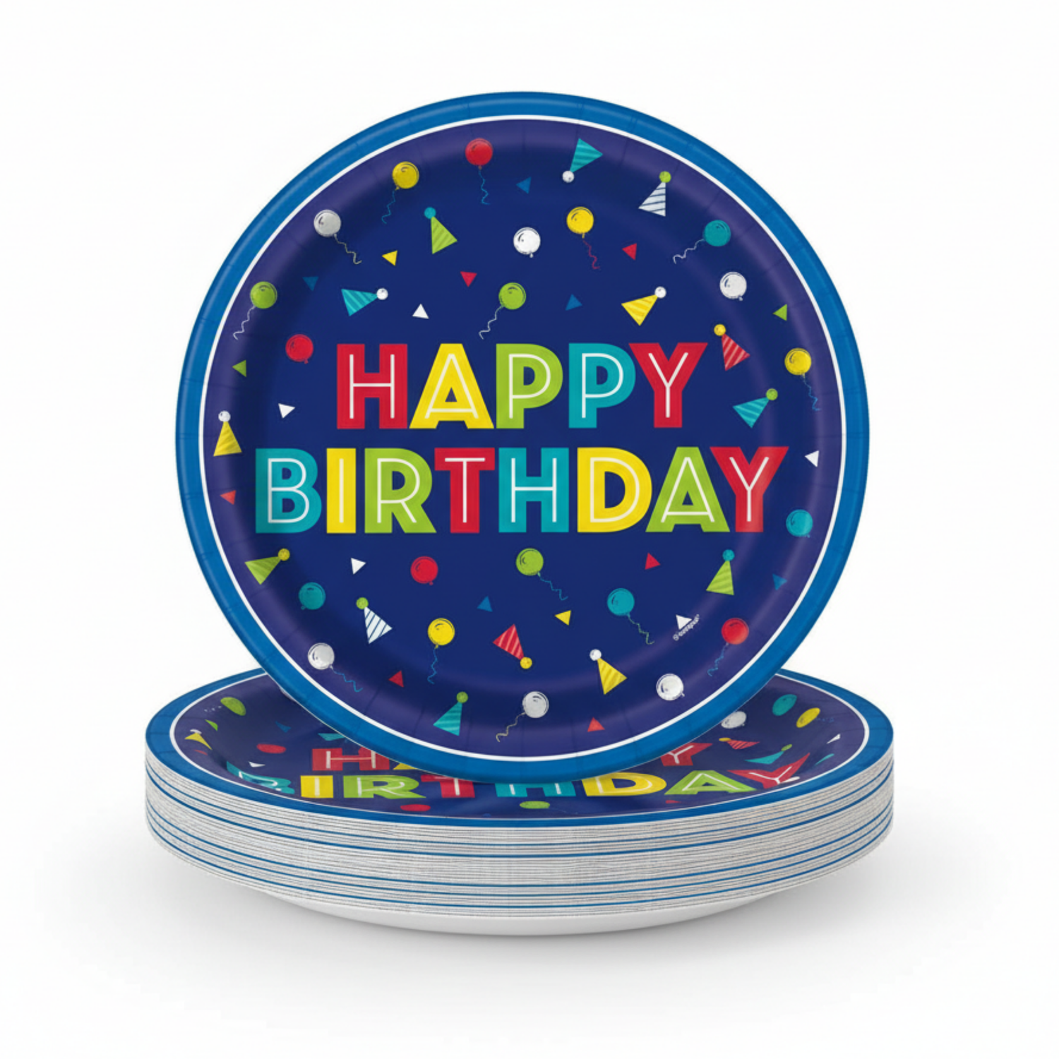 Peppy Birthday Round 9" Dinner Plates, 8ct