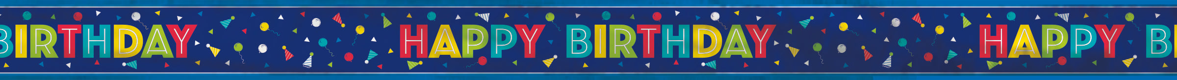 Peppy Birthday "Happy Birthday" Foil Banner, 12 ft