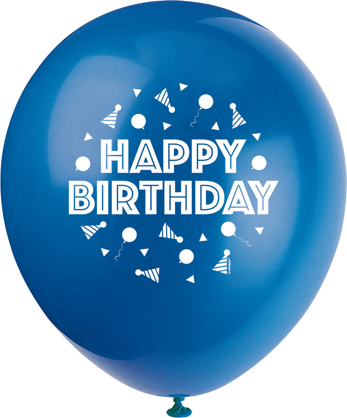 Peppy Birthday 12" Latex Balloons, 8ct - Image 4