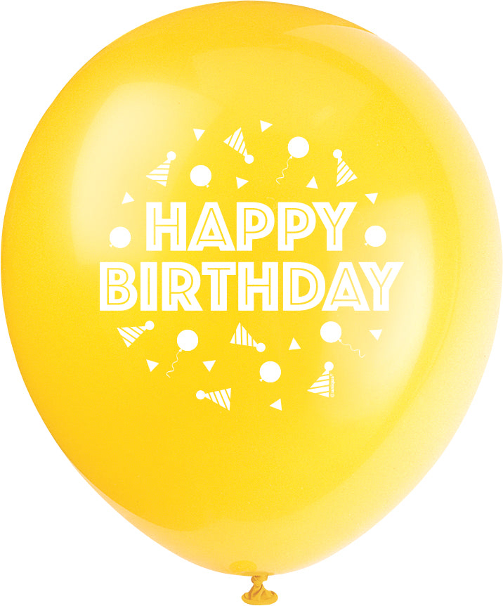 Peppy Birthday 12" Latex Balloons, 8ct - Image 5