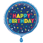 Peppy Birthday Round Foil Balloon 18", Bulk