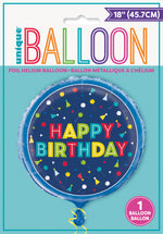 Peppy Birthday Round Foil Balloon 18", Packaged - Image 2