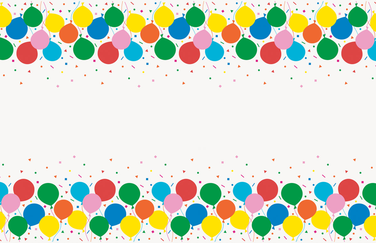 Colorful Balloons Rectangular Plastic Table Cover, 54" x 84" - Image 2