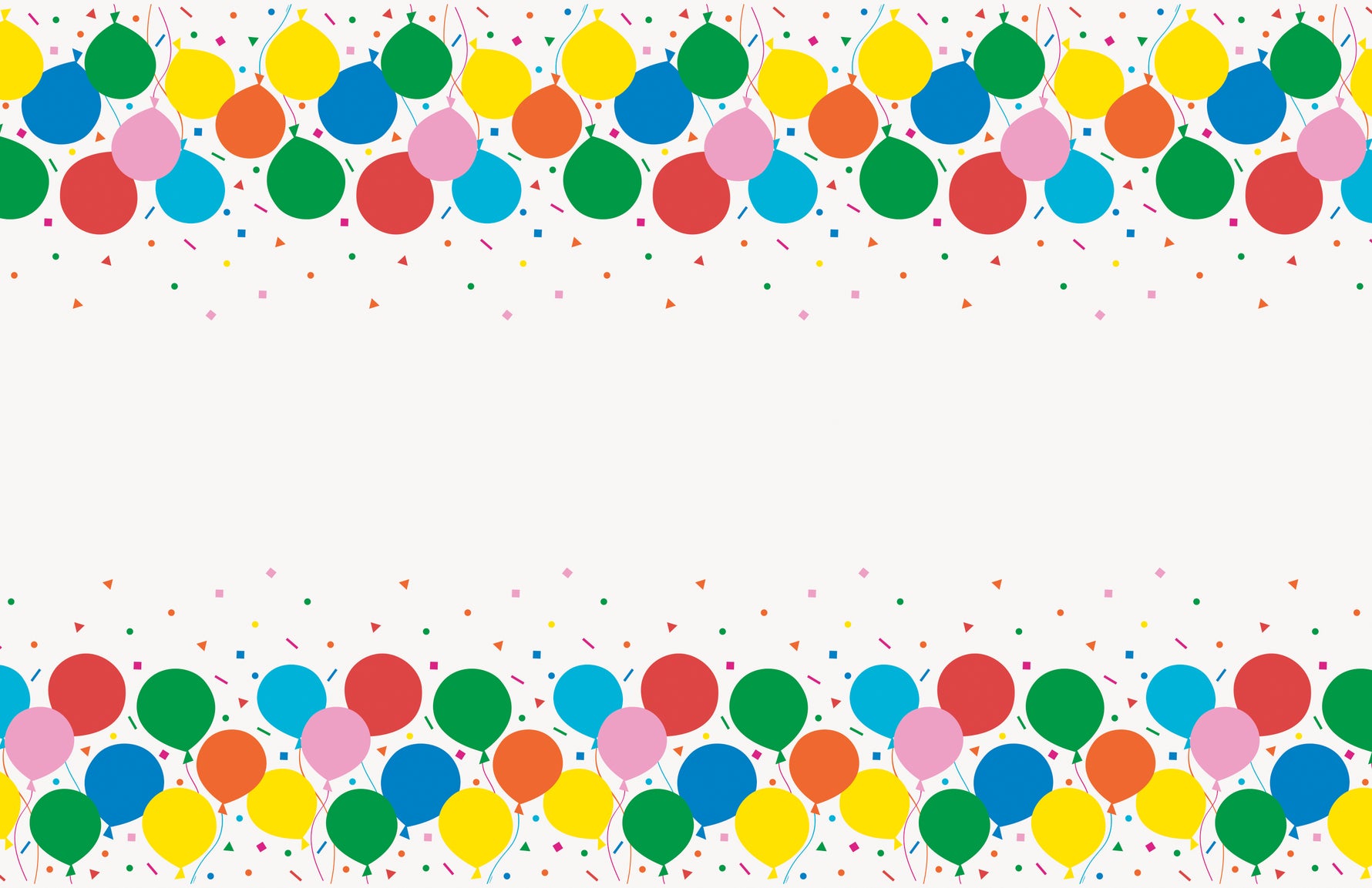 Colorful Balloons Rectangular Plastic Table Cover, 54" x 84" - Image 2