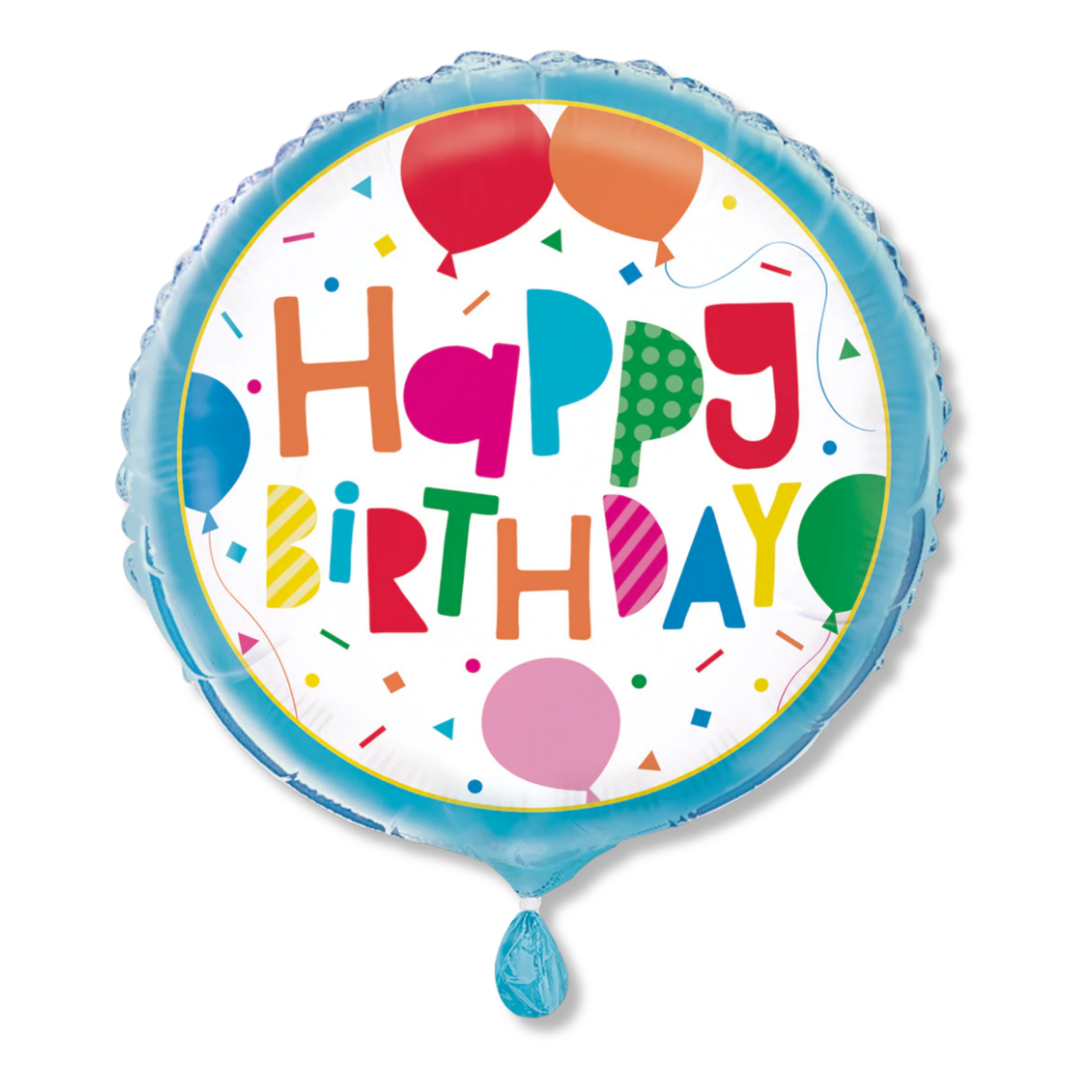 Colorful Balloons Round Foil Balloon 18", Packaged