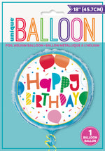 Colorful Balloons Round Foil Balloon 18", Packaged - Image 2