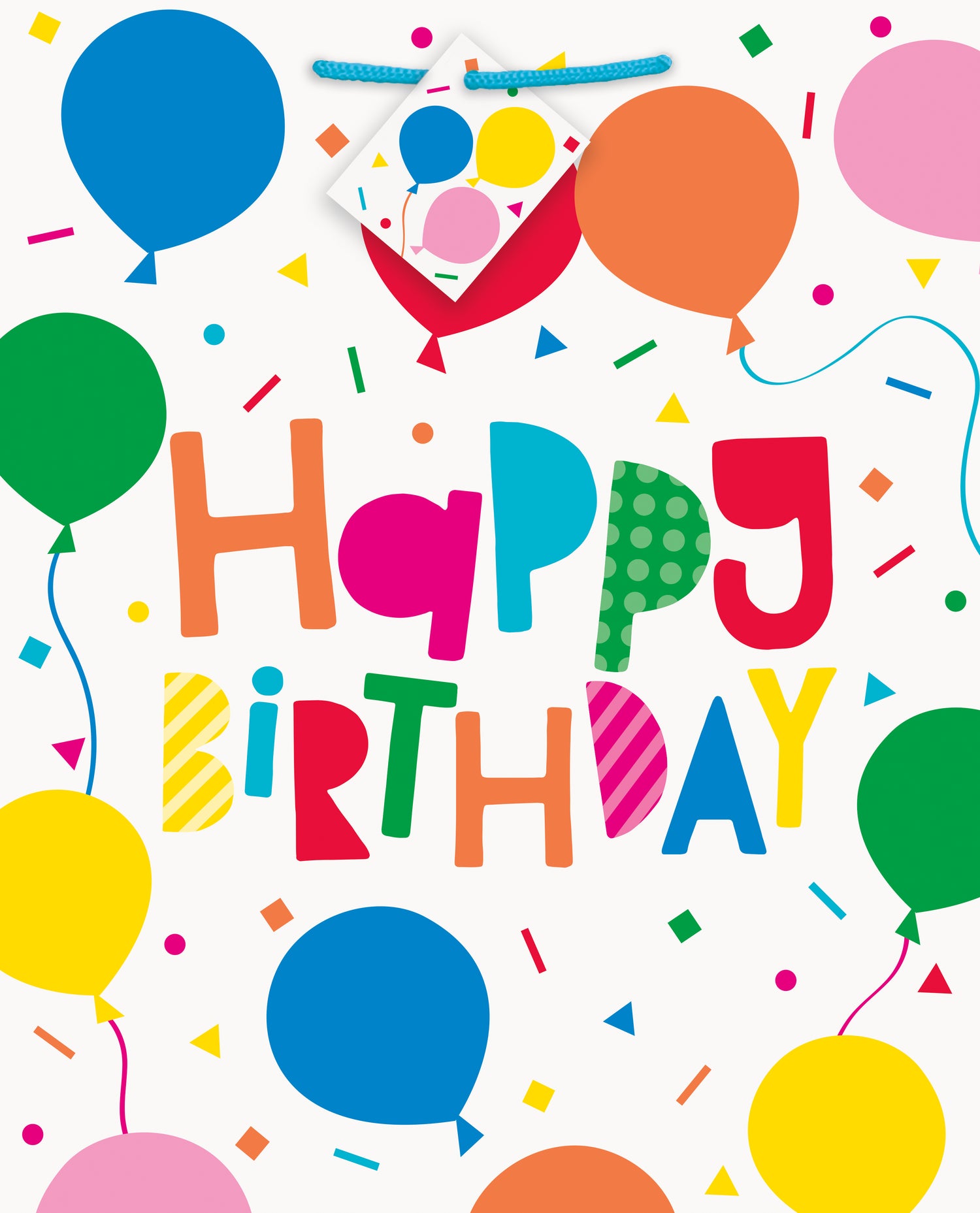 Colorful Balloons Large Gift Bag - Image 2