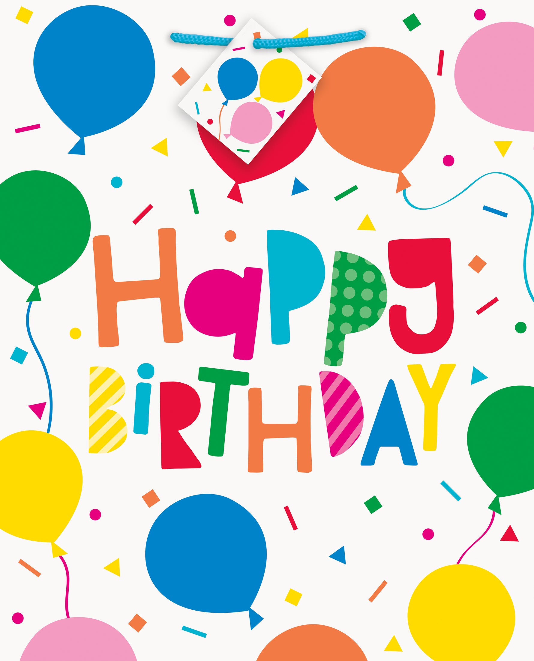 Colorful Balloons Large Gift Bag - Image 2