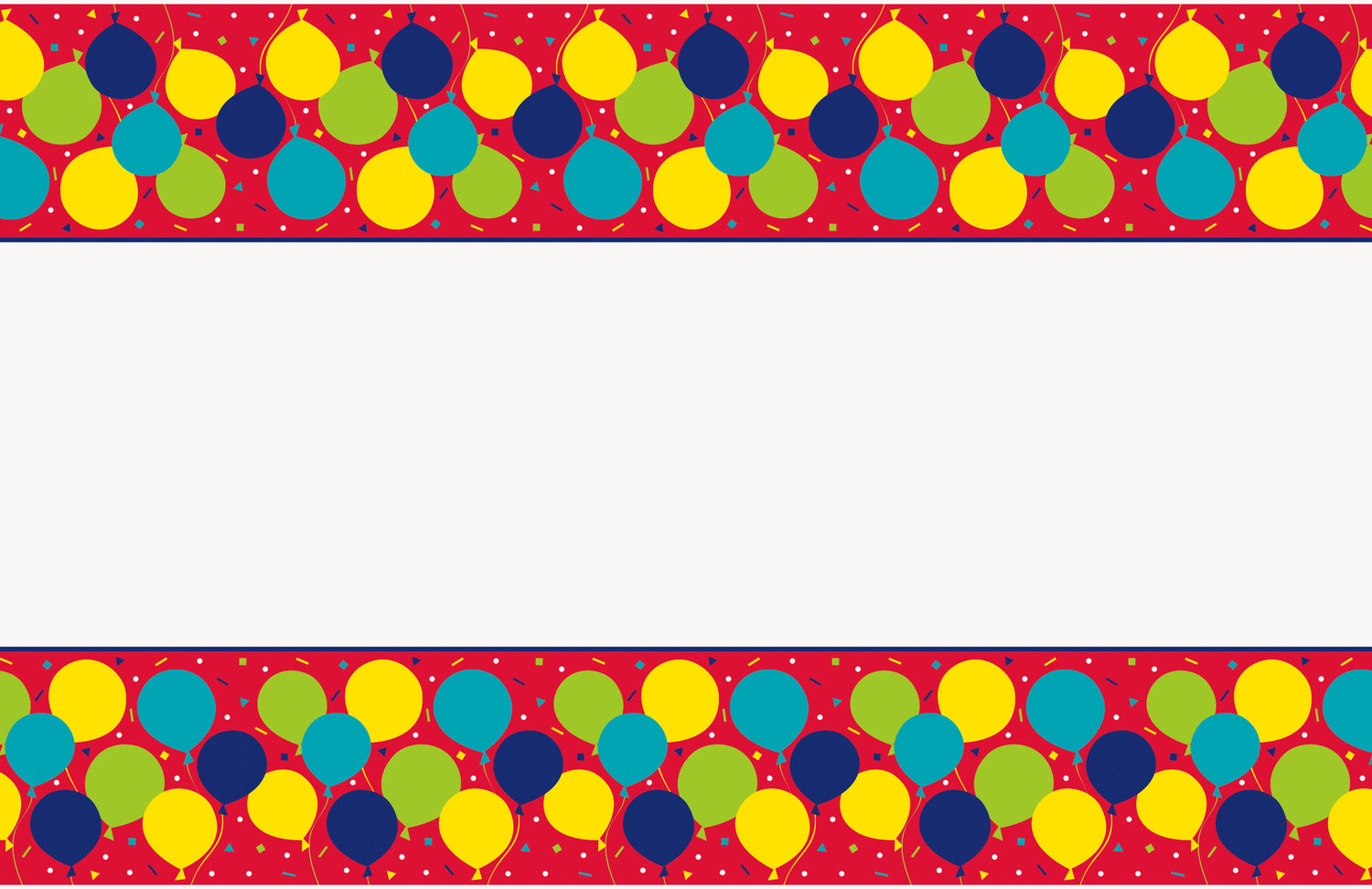 Balloon Party Birthday Rectangular Plastic Table Cover, 54" x 84" - Image 3