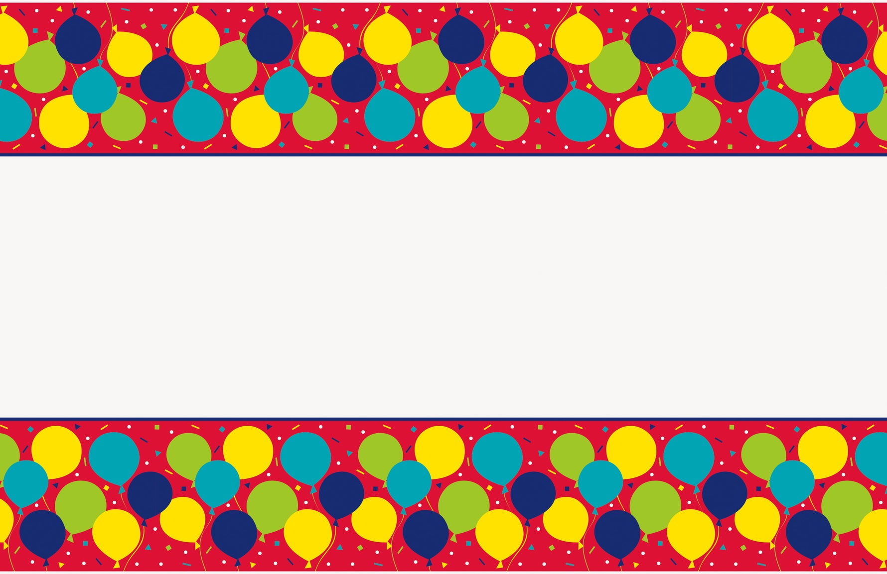 Balloon Party Birthday Rectangular Plastic Table Cover, 54" x 84" - Image 3