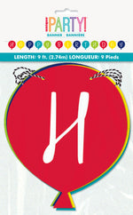Balloon Party Birthday Shaped Banner, 9 ft - Image 2