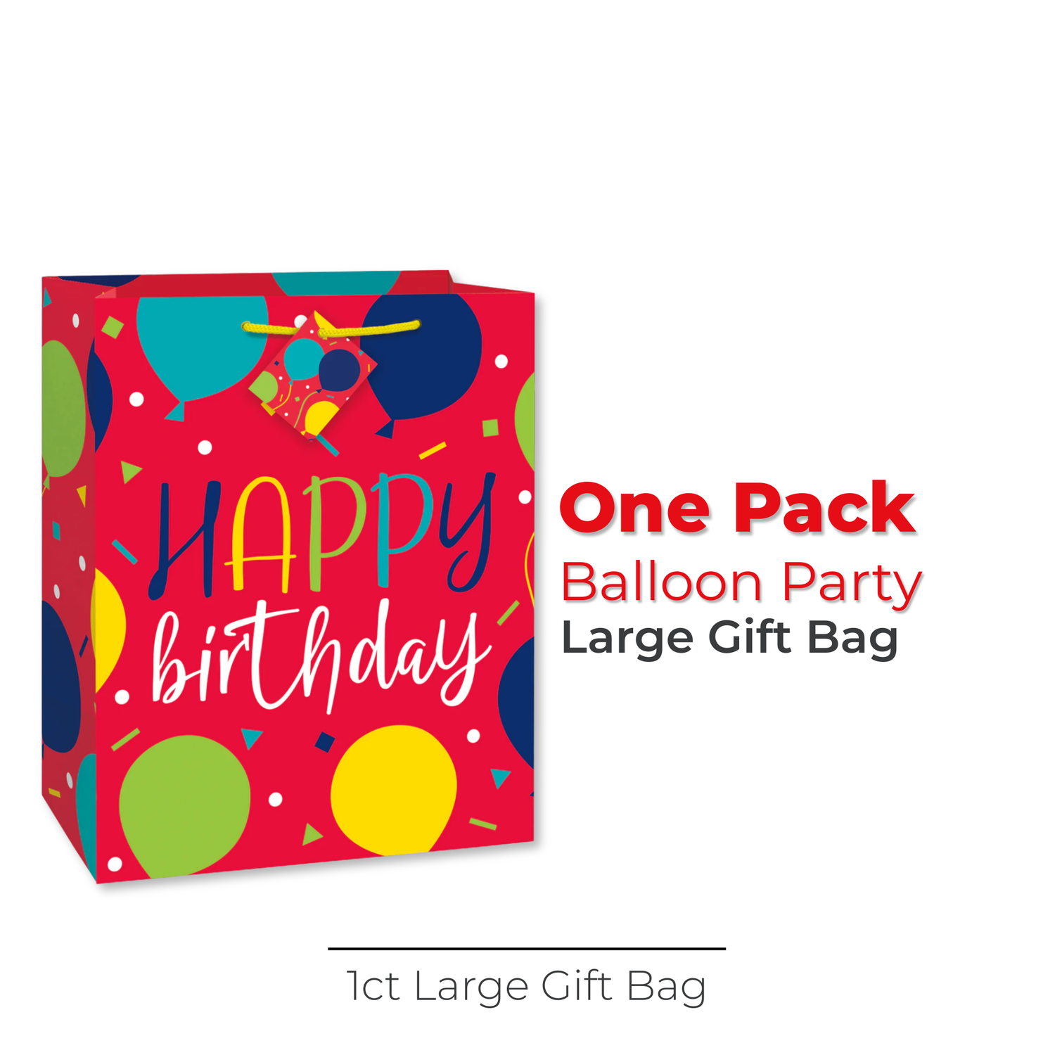 Balloon Party Birthday Large Gift Bag