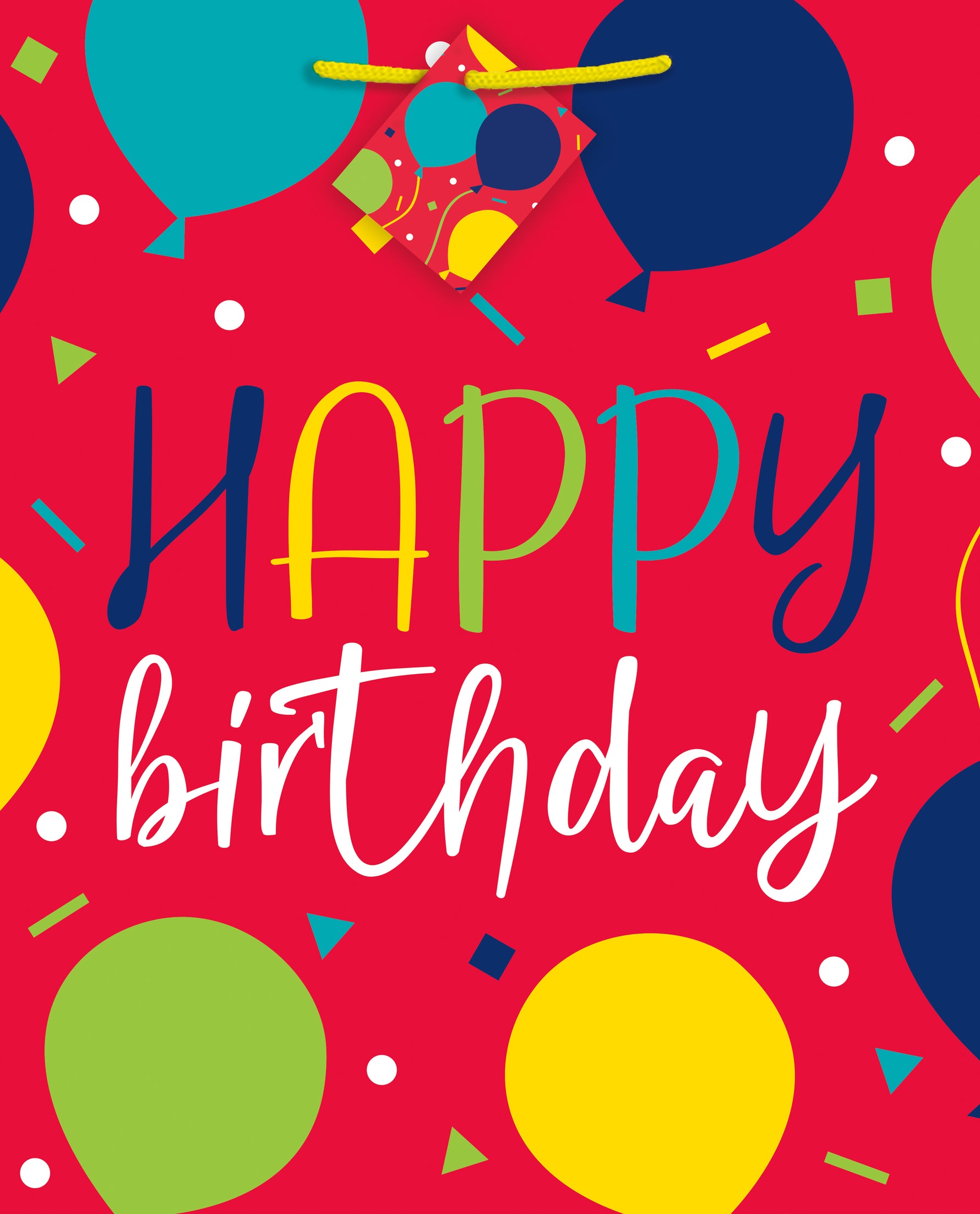 Balloon Party Birthday Large Gift Bag - Image 2