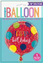 Balloon Party Birthday Round Foil Balloon 18", Packaged - Image 2