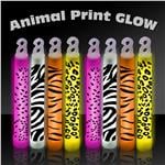 6" Animal Print Glow Sticks - 25 Pack
