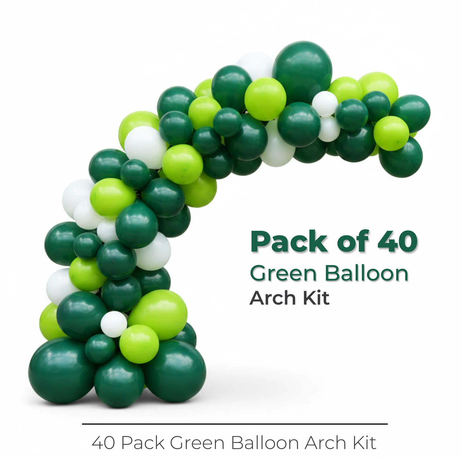 Green Balloon Arch Kit, 40pc Assortment
