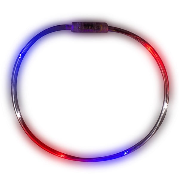 LED Red, White & BluePatriotic Light Chaser Necklace