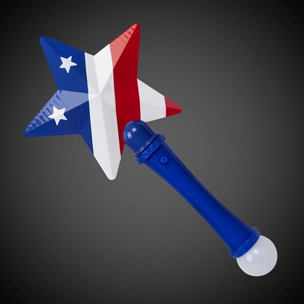 LED Flashing Star Prism Wand