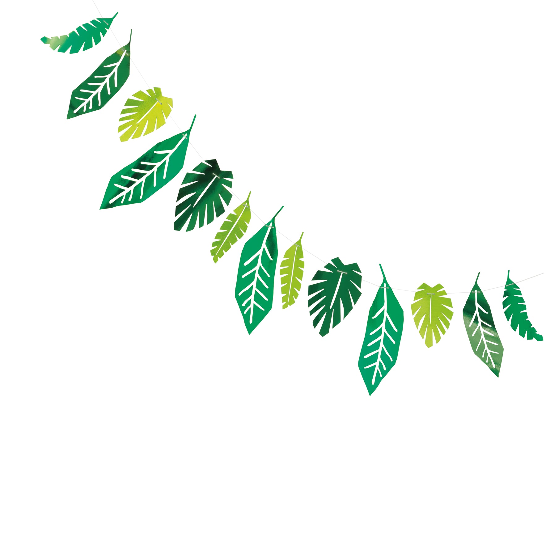 Foil Safari Leaves Paper Garland, 7ft