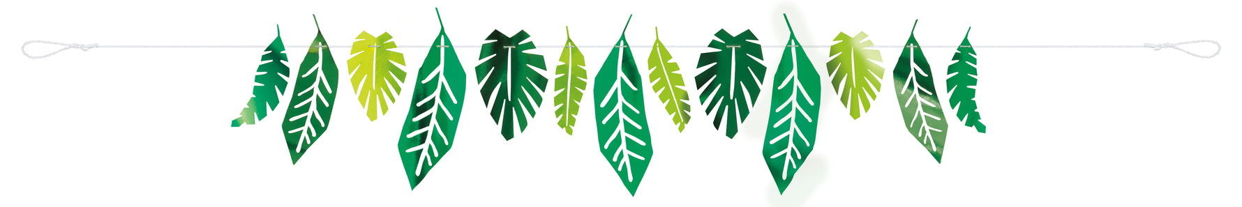 Foil Safari Leaves Paper Garland, 7ft - Image 3