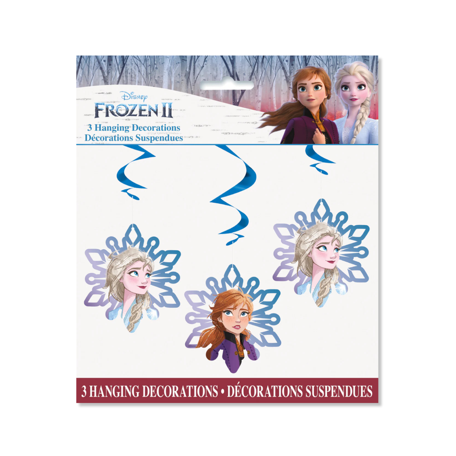 Disney Frozen 2 Hanging Swirl Decorations 26", 3ct