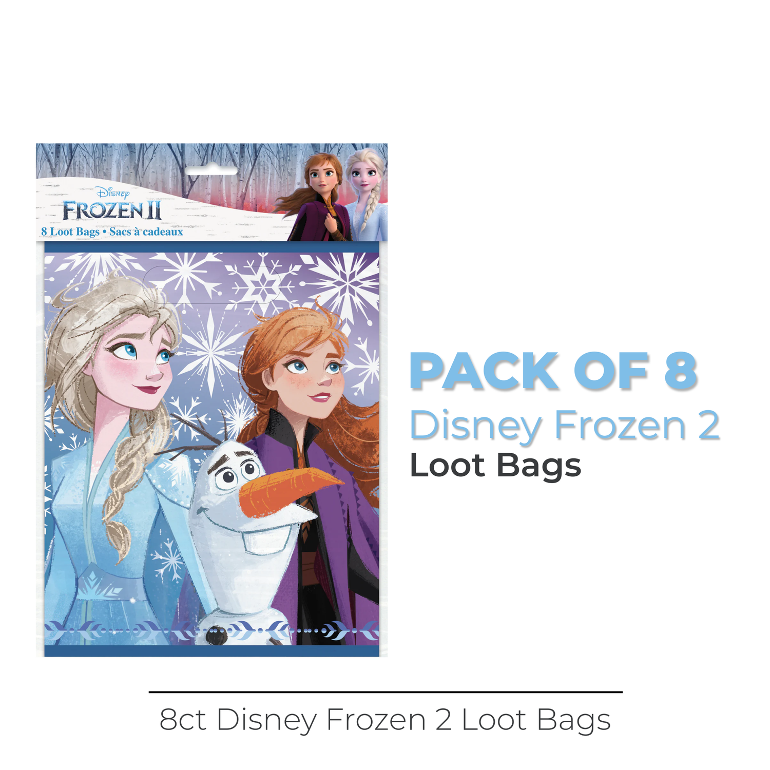 Disney Frozen 2 Loot Bags, 8ct