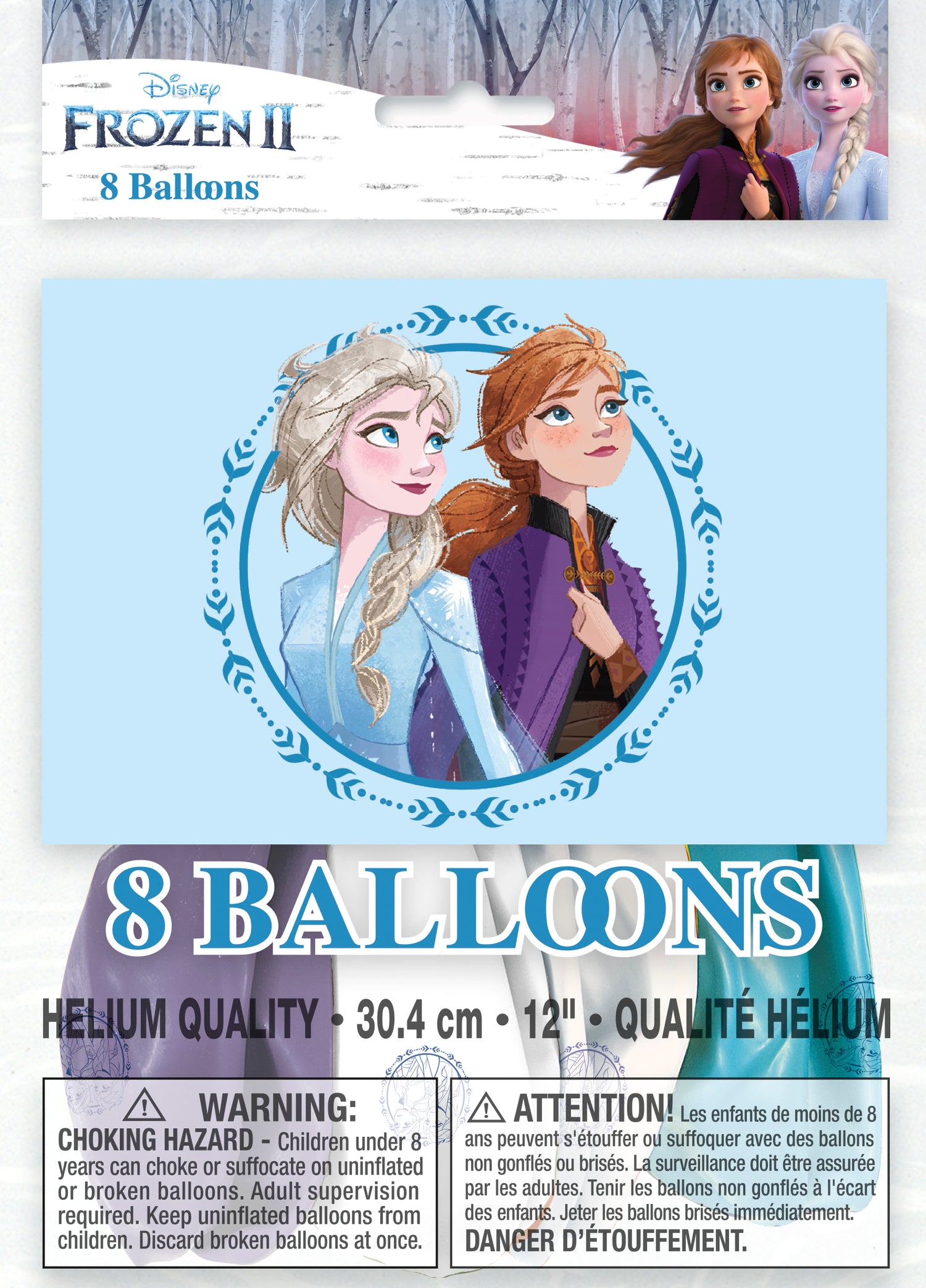 Disney Frozen 2 12" Latex Balloons, 8ct