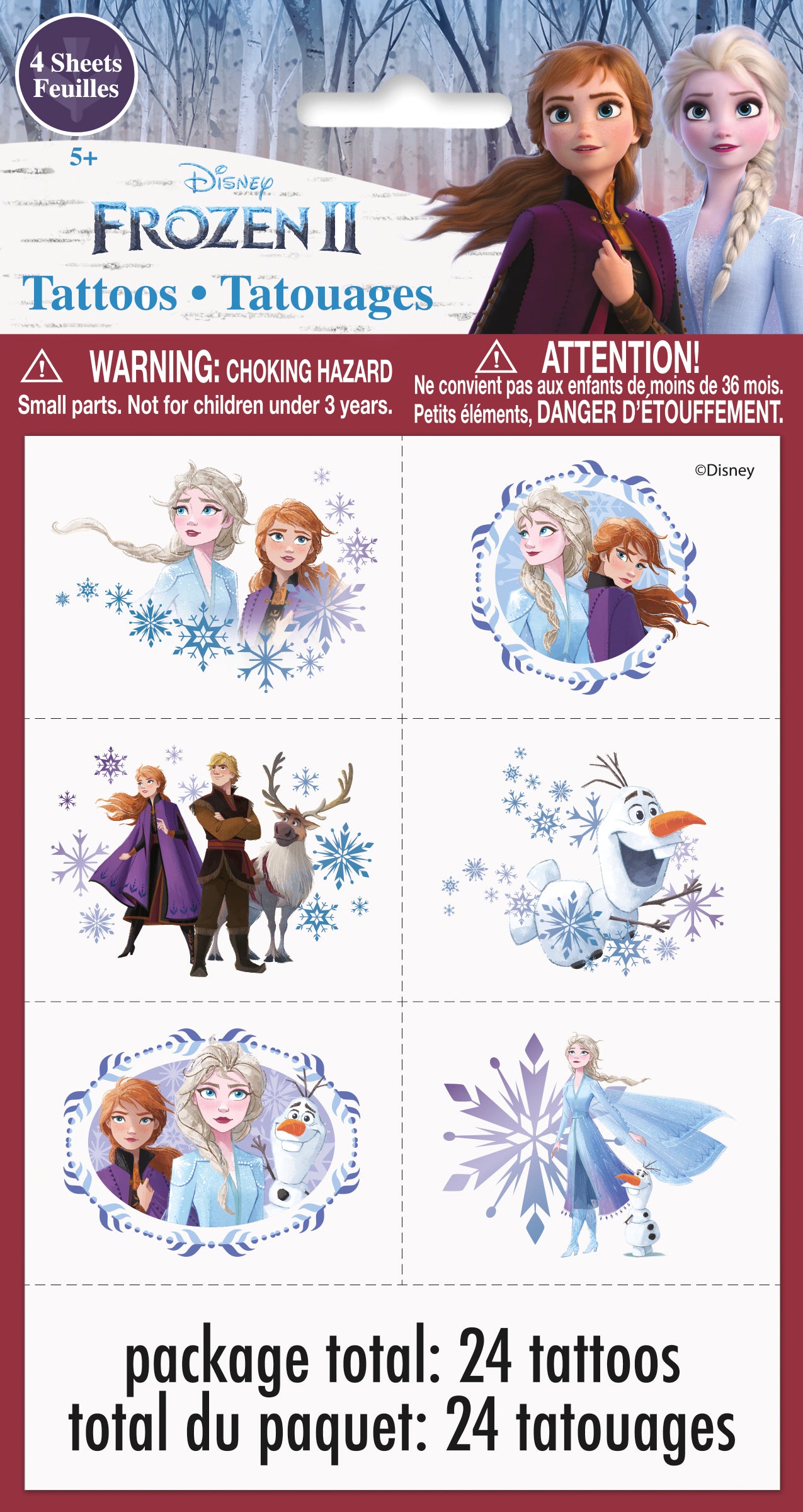 Disney Frozen 2 Tattoos, 24ct - Image 2