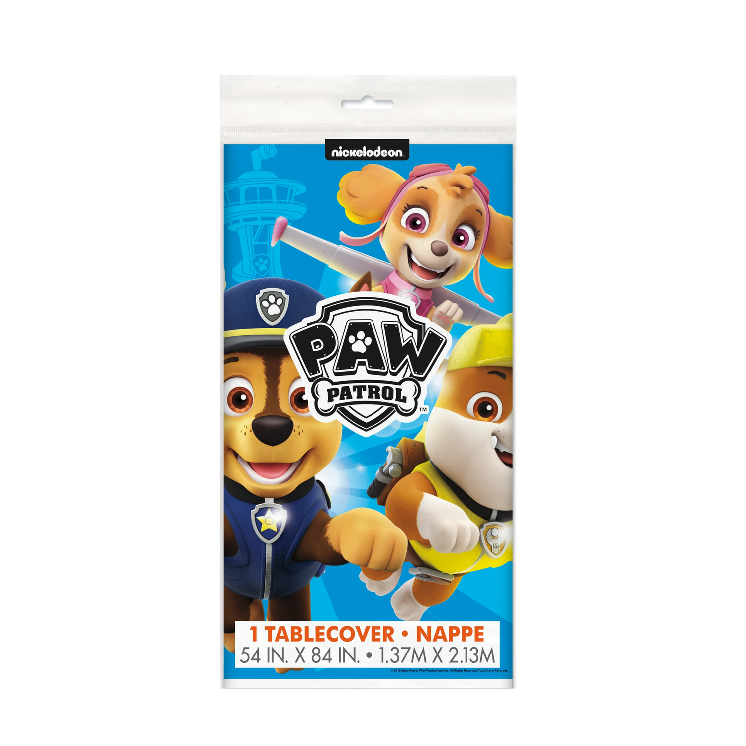 Paw Patrol Rectangular Plastic Table Cover, 54" x 84"