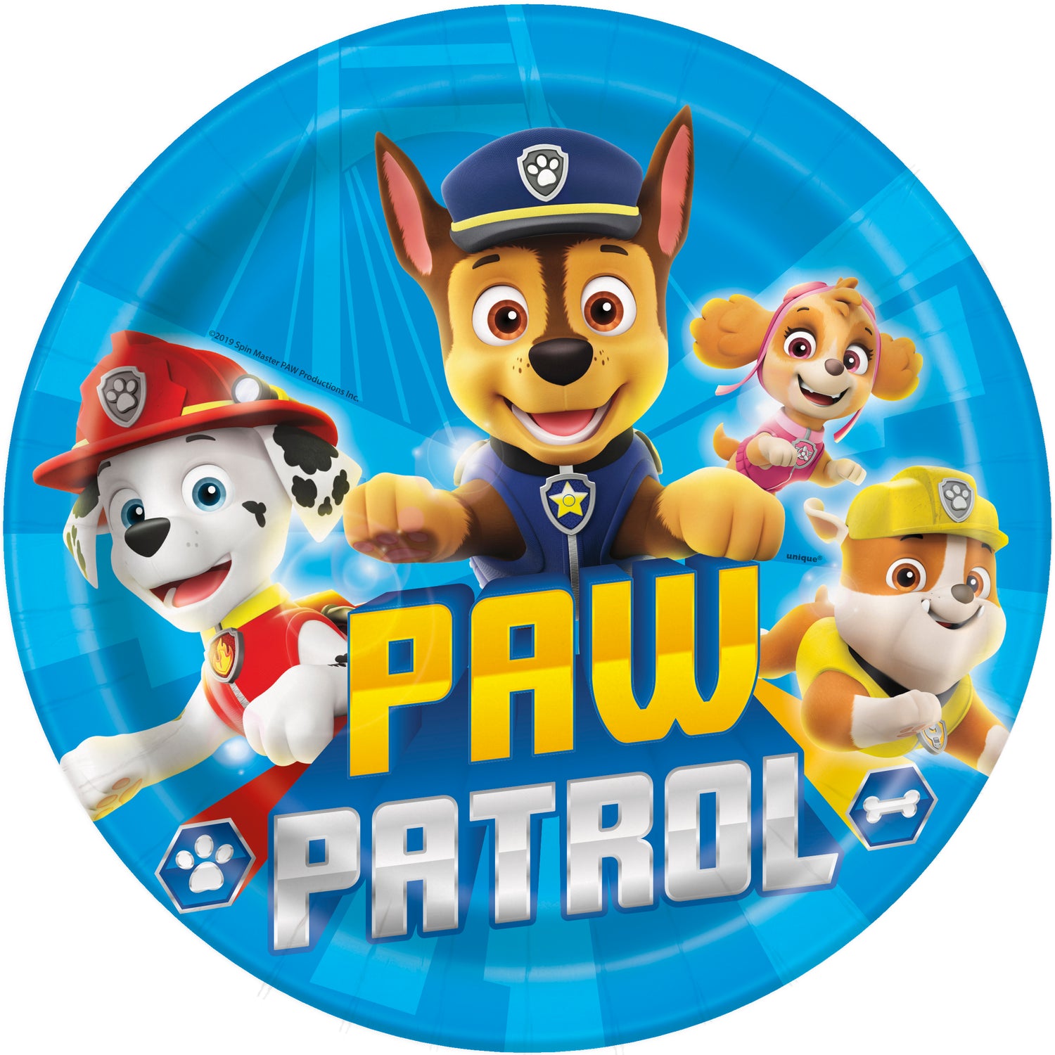 Paw Patrol Round 9" Dinner Plates, 8ct