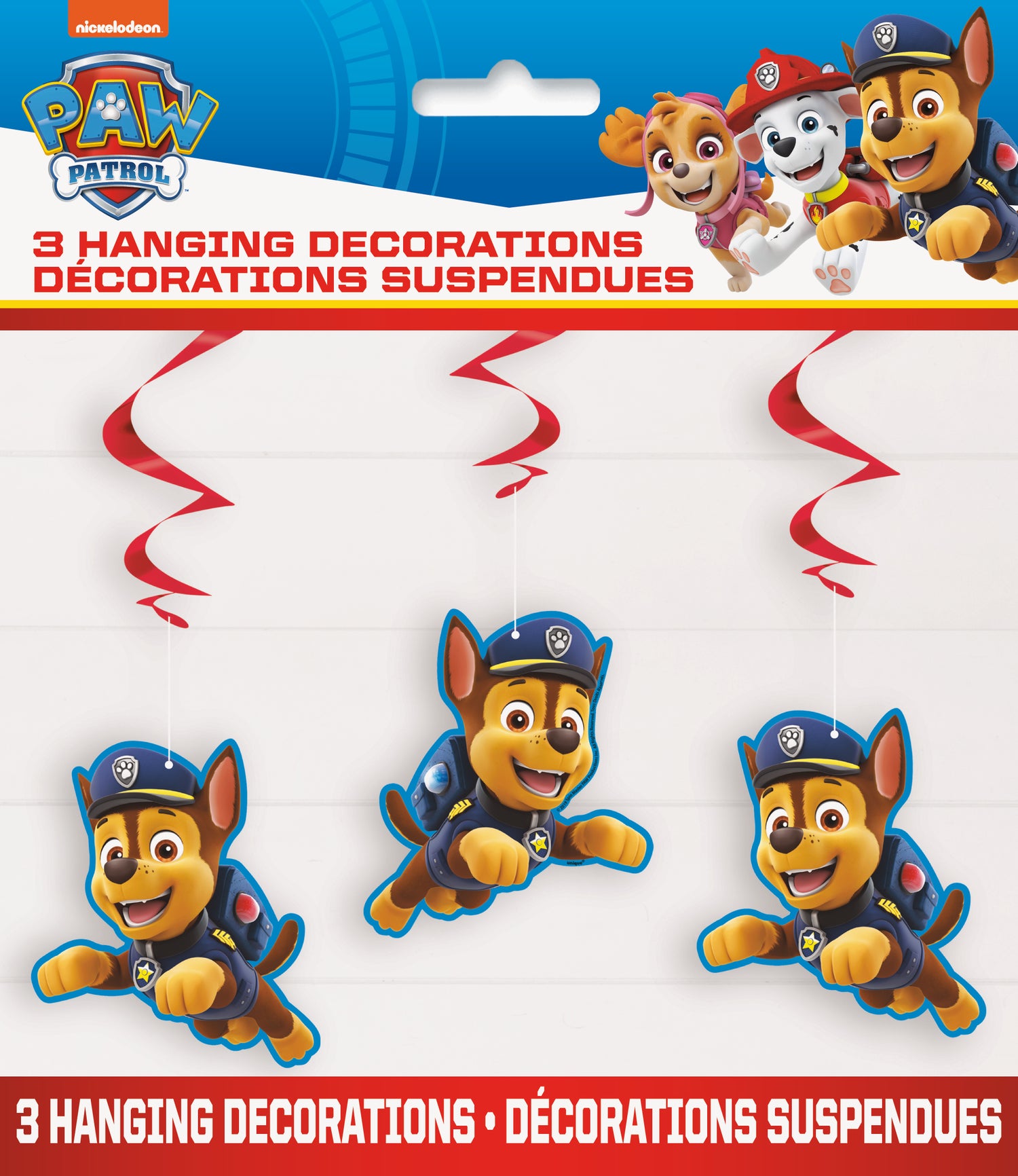 Paw Patrol Hanging Swirl Decorations, 26", 3ct