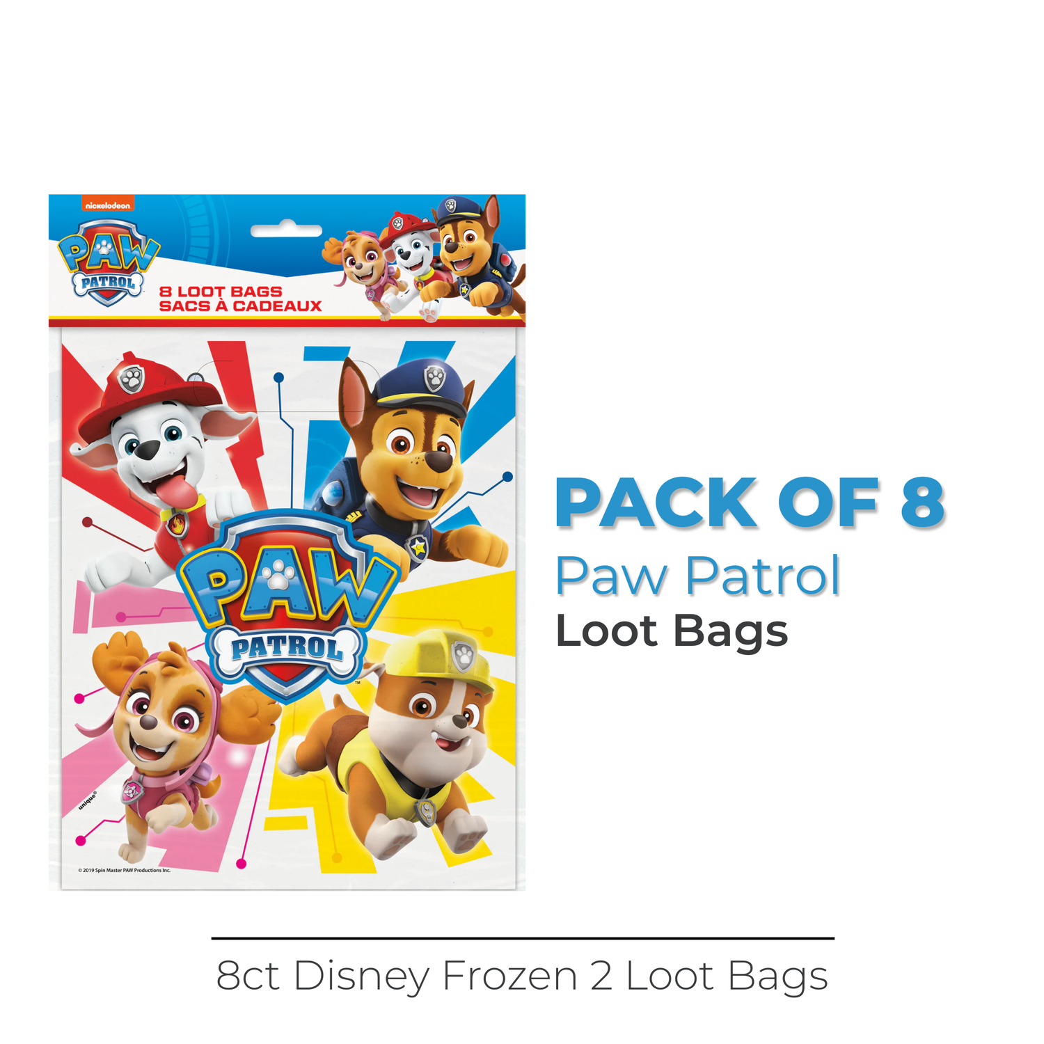 Paw Patrol Loot Bags, 8ct