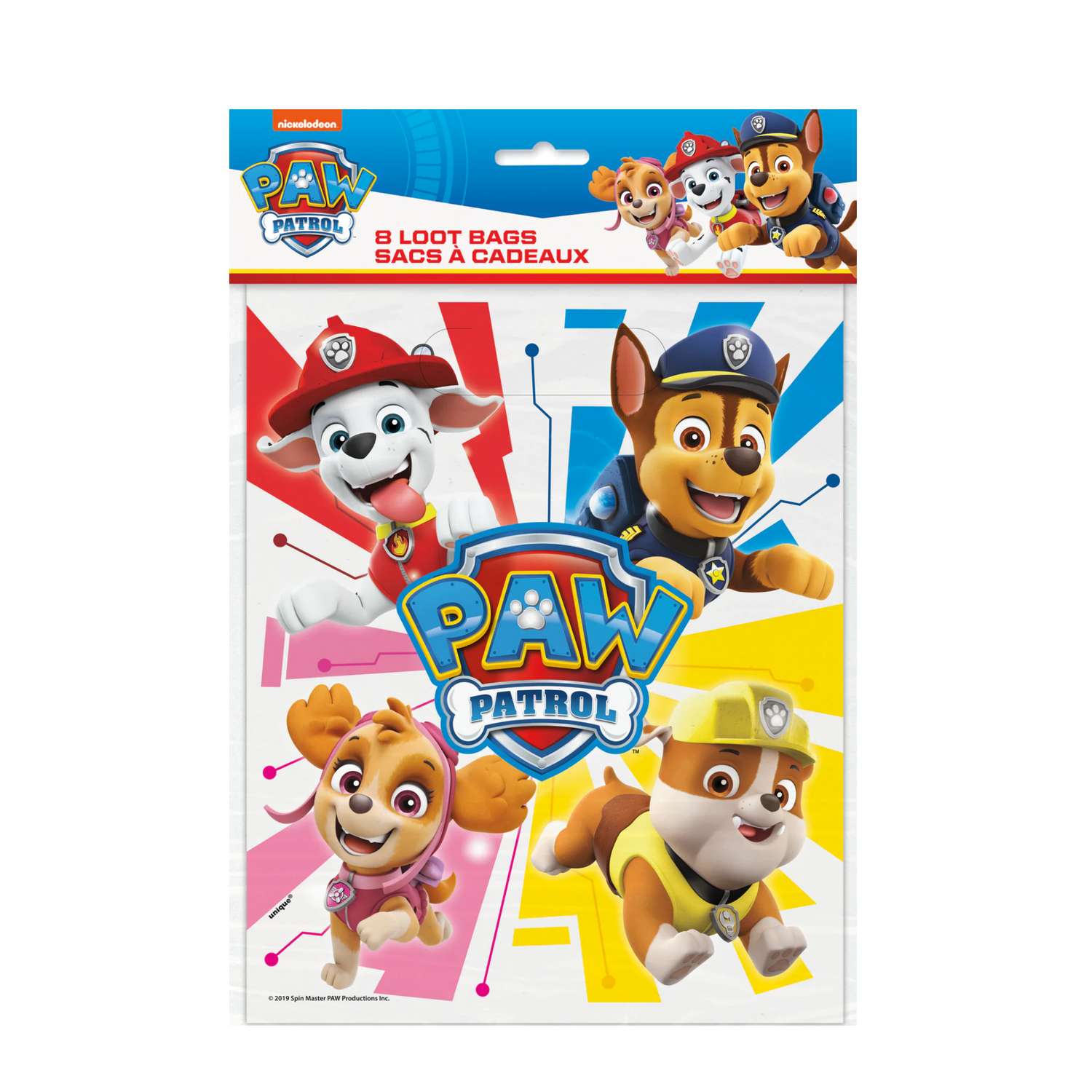 Paw Patrol Loot Bags, 8ct