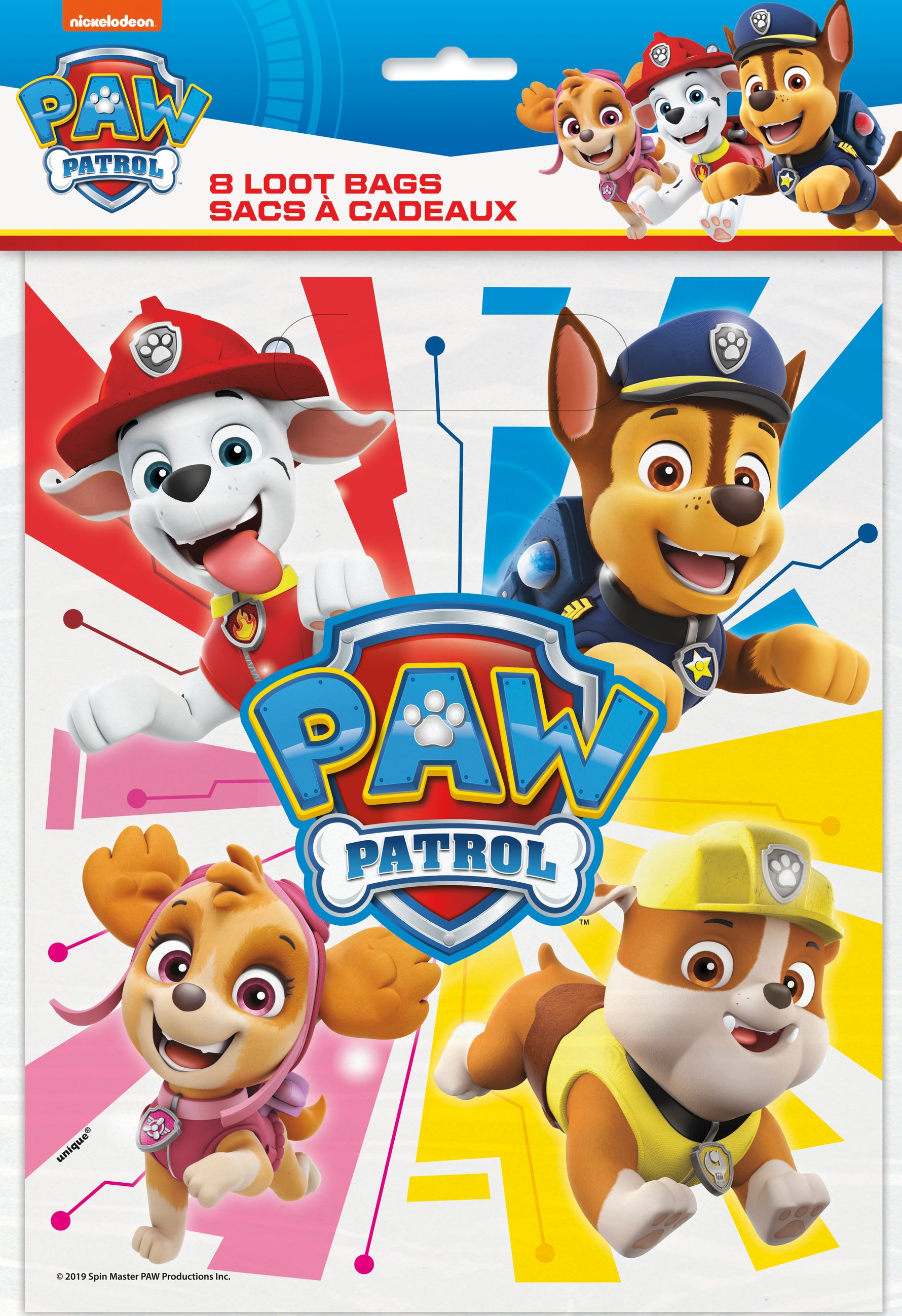 Paw Patrol Loot Bags, 8ct - Image 2