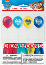 Paw Patrol 12" Latex Balloons, 8ct