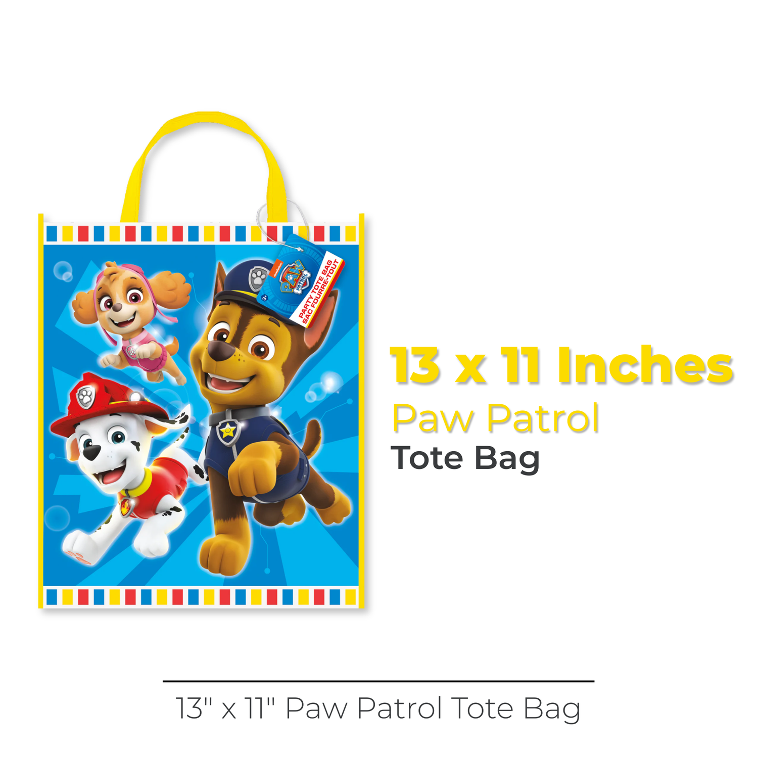 Paw Patrol Tote Bag, 13" x 11"