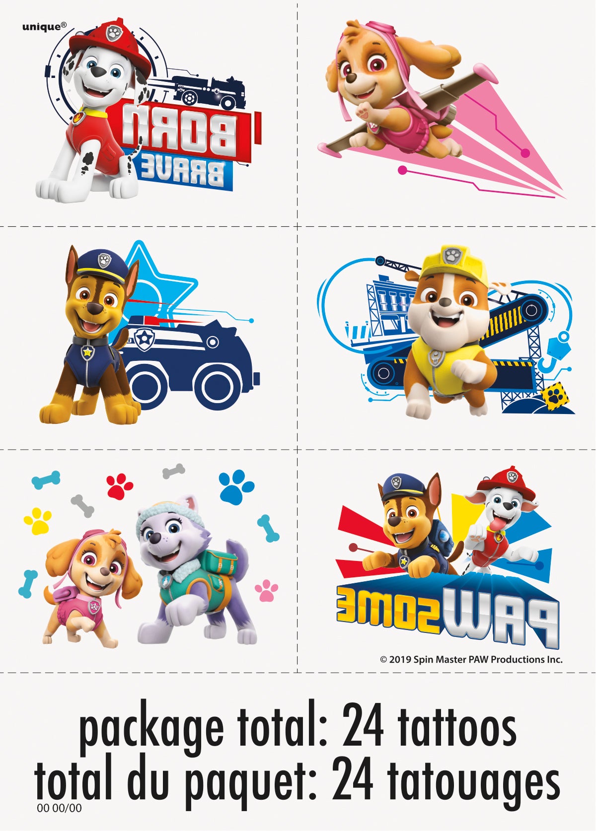 Paw Patrol Tattoos, 24ct