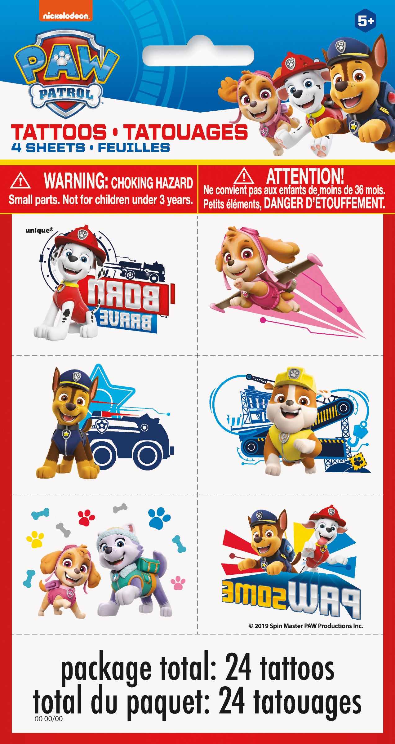 Paw Patrol Tattoos, 24ct - Image 2