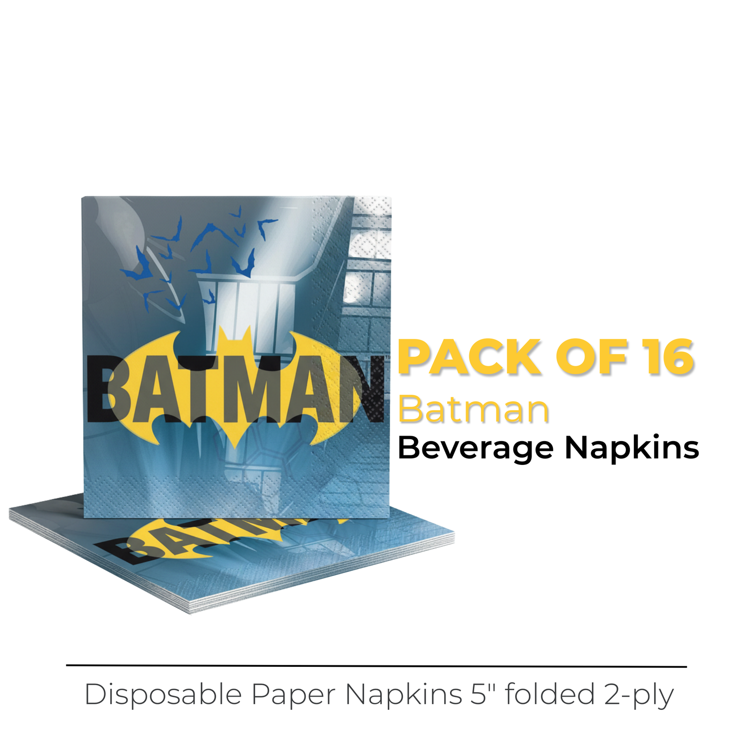 Batman Beverage Napkins, 16ct