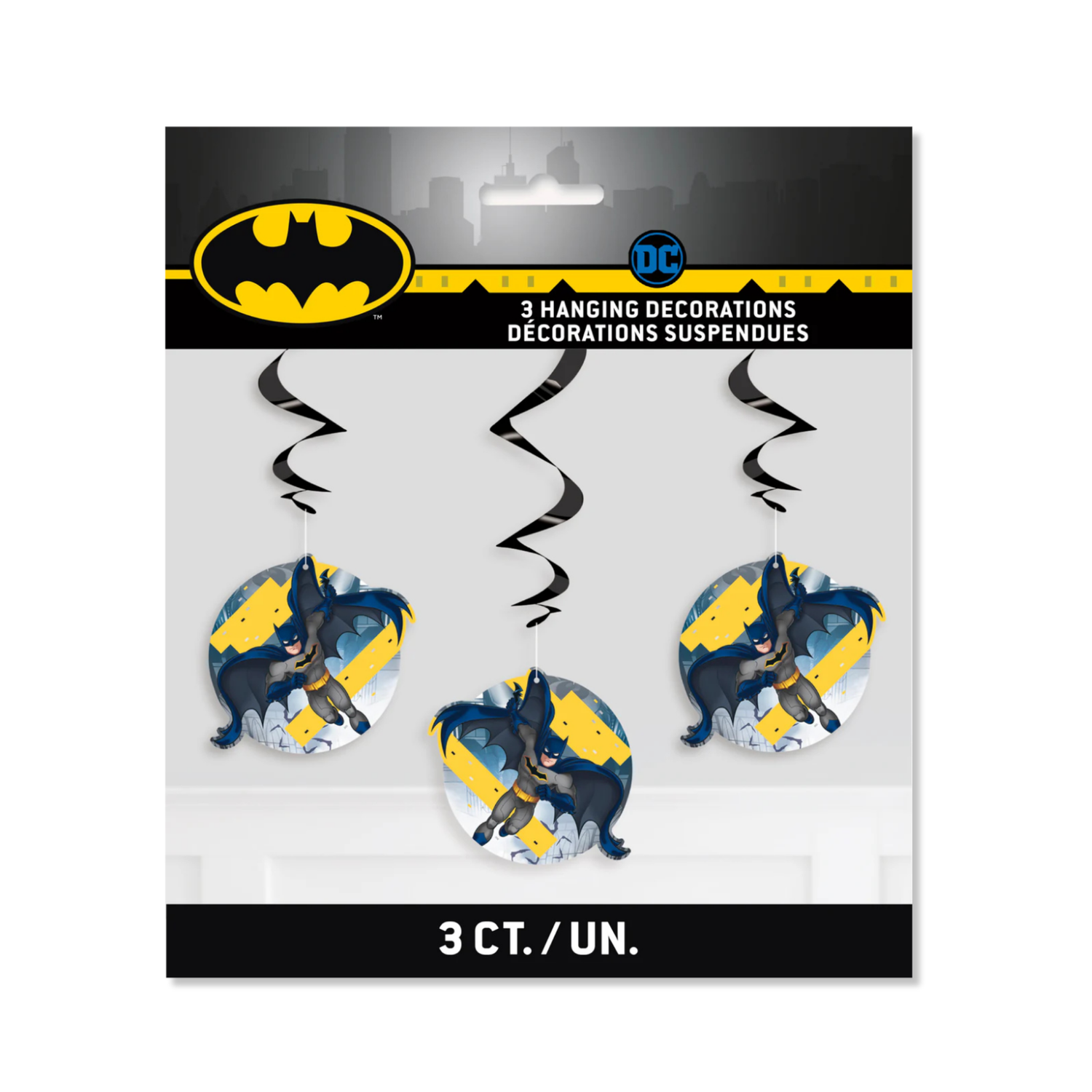 Batman Hanging Swirl Decorations, 26", 3ct