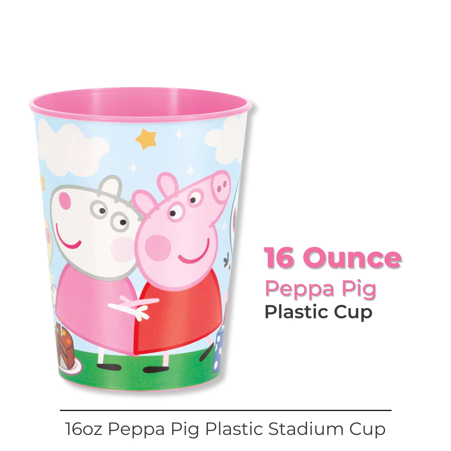 Peppa Pig 16oz Plastic Stadium Cup