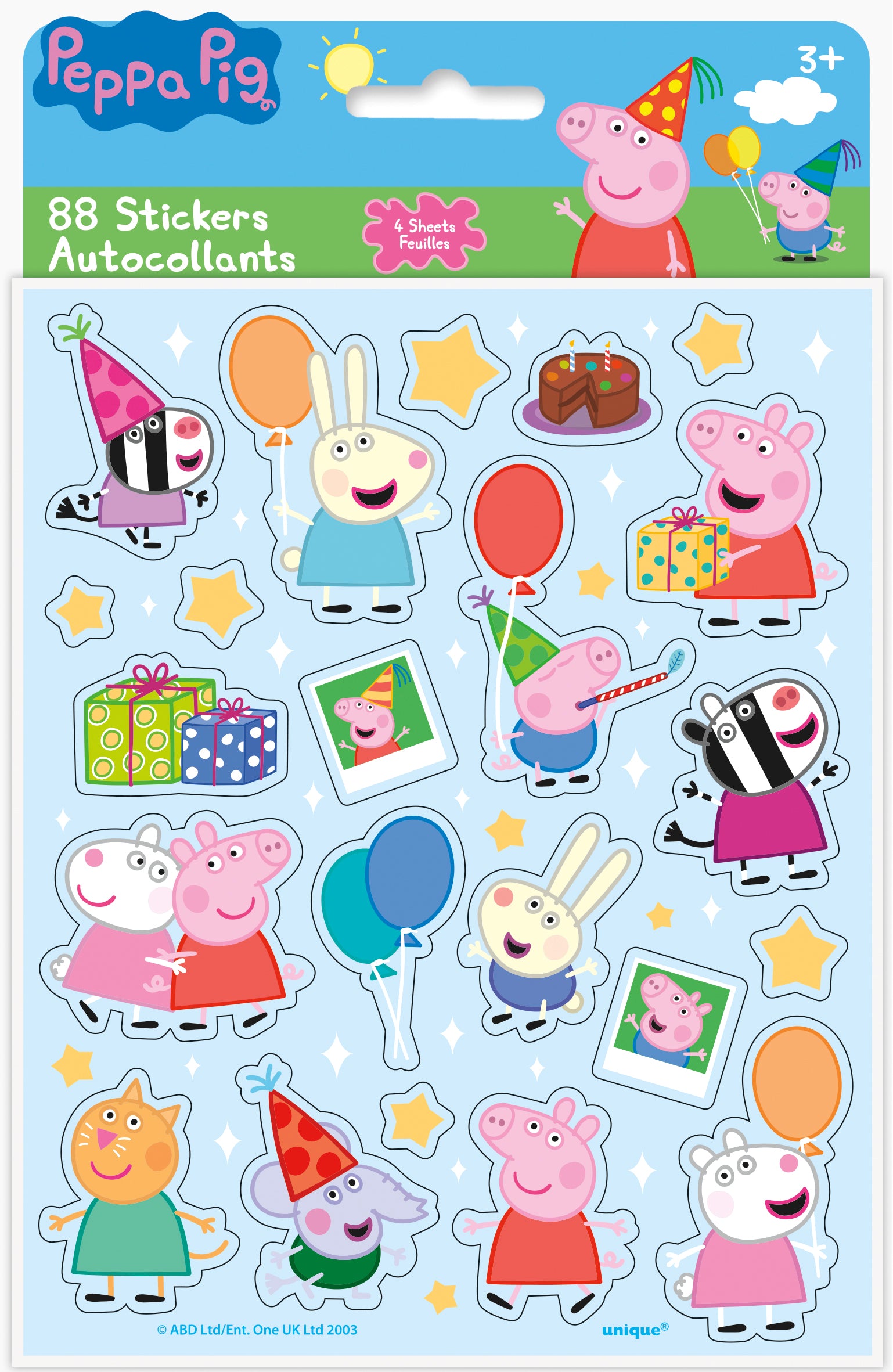 Peppa Pig Sticker Sheets, 4ct
