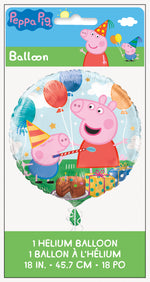 Peppa Pig Round Foil Balloon 18", Packaged - Image 2