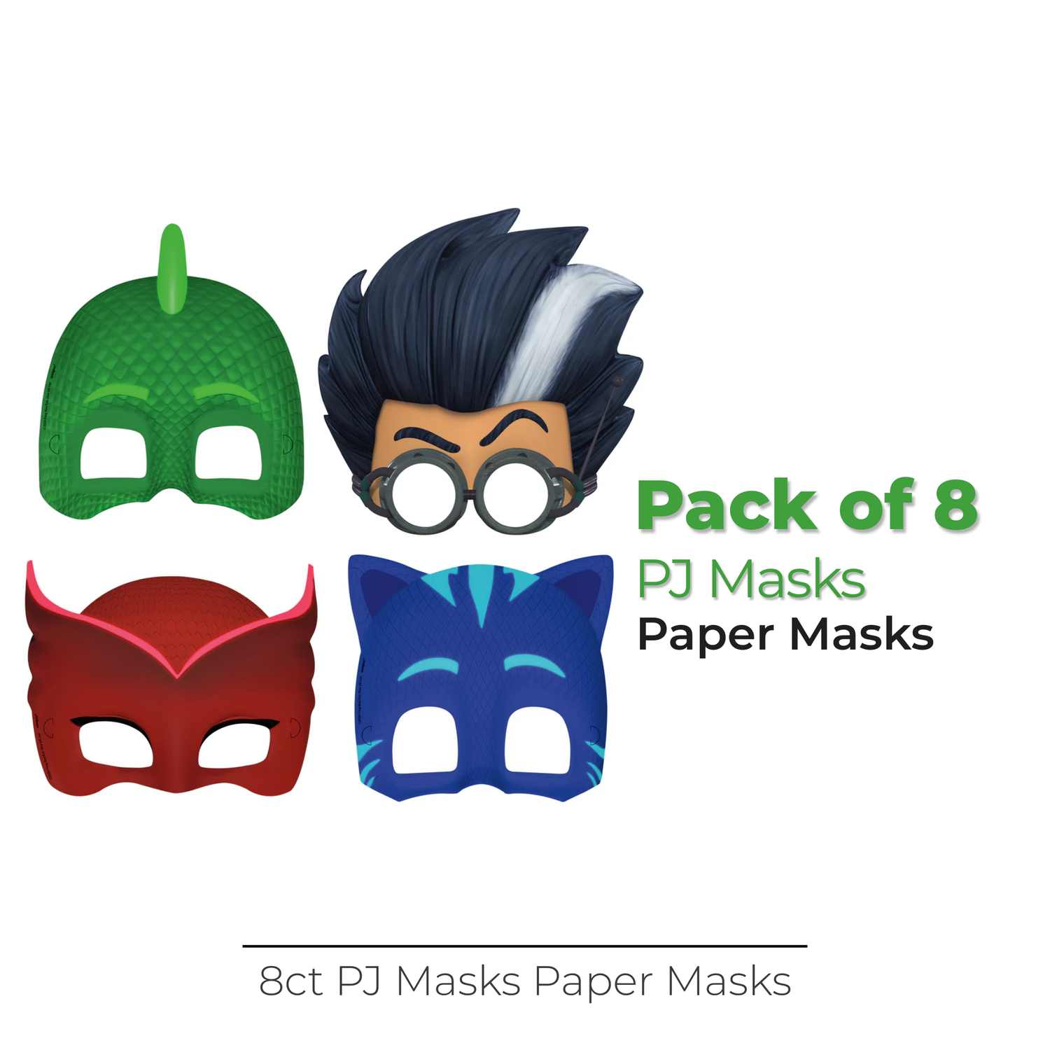 PJ Masks Party Masks, 8ct