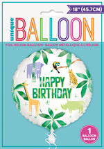 Animal Safari Round Foil Balloon 18", Package - Image 2