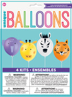 Make Your Own Animal Safari 12" Latex Balloon Activity Kit, 4ct - Image 2