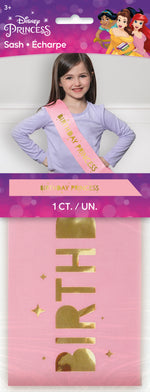Pink & Gold Disney "Birthday Princess" Party Sash - Image 2