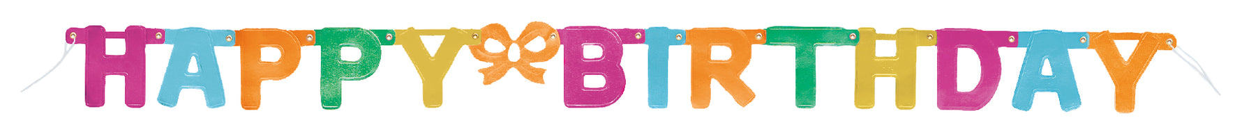 Rainbow "Happy Birthday" Jointed Banner, 4 ft